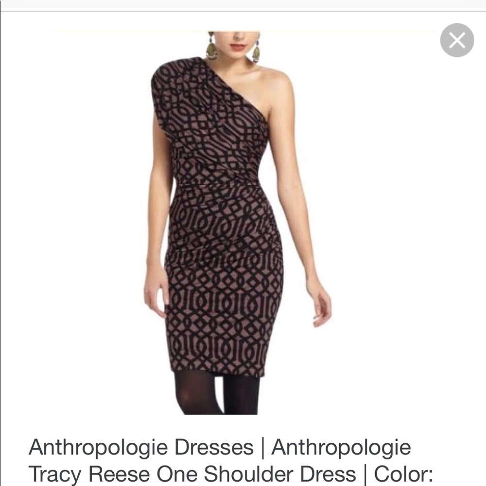 Anthropologie Tracy Reese One Shoulder Dress